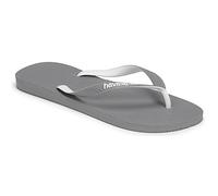 Havaianas – Tongs Top Mix unisexe, confortables et légères, drapeau brésilien, Grey/Steel 35/36