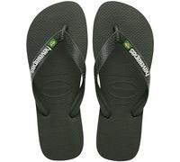 Havaianas Top Brasil Logo, Tongs unisexes pour adultes, vert olive, 4.5/5 UK