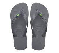 Havaianas - Top Brasil, Tongs Confortables, Durables et Légères, avec Semelle Antidérapante, Drapeau Brésilien, Adultes Unisexe, Gris Acier, 41/42 EU