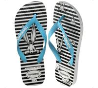 Havaianas Top Warner Logomania Blanc/Bleu, 4,5/5