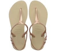 Havaianas - Twist, Sandales Confortables, Élégantes et Polyvalentes, Boucle Ajustable sur les Côtés, Lanières en T à Finition Métallisée, Semelle Antidérapante, Femme