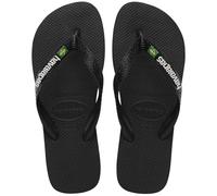 Havaianas Unisex Brasil Logo (Mini Me), Black/Black, 1/2