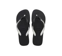 Havaianas Unisex Brasil Logo (Mini Me), Black/Black, 10/11