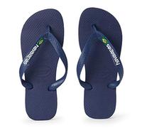 Havaianas Unisex Brasil Logo (Mini Me), Navy Blue, 10/11