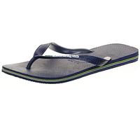 Havaianas Unisex Brasil Logo (Mini Me), Navy Blue, 8