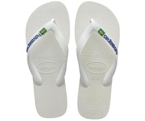 Havaianas Unisex Brasil Logo (Mini Me), White, 1/2