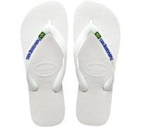 Havaianas Unisex Brasil Logo (Mini Me), White, 12/13