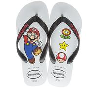 Havaianas Unisex Kid's Mario Bros Flip-Flop, blanc/noir, 38 EU