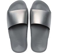 Havaianas Unisex's Slide Classic Metallic Flip-Flop, gris acier, 37/38 EU
