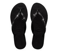 Havaianas You Glitter, Tongs pour femme, Noir, 33/34 EU
