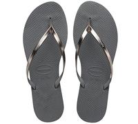 Havaianas - You Metallic, Sandales Confortables, Élégantes et Polyvalentes, Fines Lanières à Finition Métallisée, Petit Talon, Femme