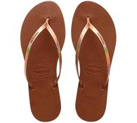 Havaianas - You Metallic, Sandales Confortables, Élégantes et Polyvalentes, Fines Lanières à Finition Métallisée, Petit Talon, Femme