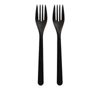 Haval Forks, Bio-PP 18.5 cm Black Extra Strong 96435 Reusable Forks, Pack of 50