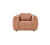 HAVANA - Fauteuil tissu lisse Terracotta