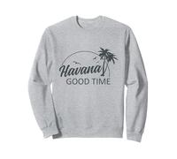 Havana Good Time Funny Island Vacation Pun Voyage Rétro Sweatshirt