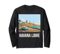 Havana Libre Cuba 2026 Souvenir de Voyage rétro Vintage Manche Longue