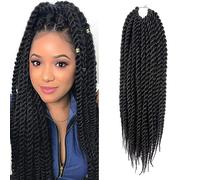 Havana Twist Crochet Cheveux Mambo Twist Sénégalais Crochet Tresse Extensions de Cheveux, 12 racines/Lot, Lot de 6 paquets