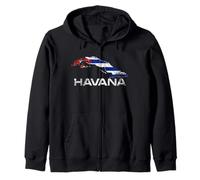 Havane Cuba Drapeau cubain Carte de l'île Caraïbes Sweat à Capuche