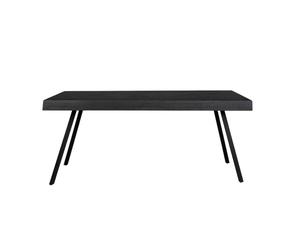 HAVANE - Table repas bois noir et acier L160 Noir