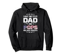 Have 2 Titles Dad Pops Drapeau américain Fête des Pères Grand-père Grand-père Sweat à Capuche