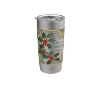 Have A Berry Holly Christmas Vibe Gobelet isotherme en acier inoxydable double paroi