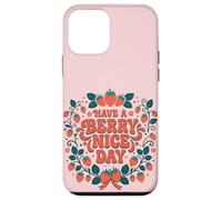 Have A Berry Nice Day Retro Cute Strawberry Groovy Aesthetic Coque pour iPhone 12 Mini