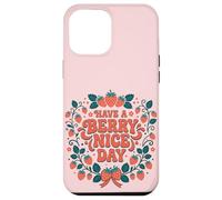 Have A Berry Nice Day Retro Cute Strawberry Groovy Aesthetic Coque pour iPhone 12 Pro Max