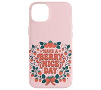 Have A Berry Nice Day Retro Cute Strawberry Groovy Aesthetic Coque pour iPhone 14 Plus