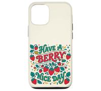 Have A Berry Nice Day Retro Strawberry Groovy Aesthetic Coque pour iPhone 12/12 Pro
