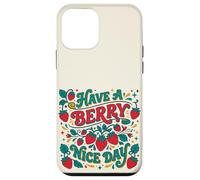 Have A Berry Nice Day Retro Strawberry Groovy Aesthetic Coque pour iPhone 12 Mini