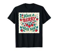 Have A Berry Nice Day Retro Strawberry Groovy Aesthetic T-Shirt