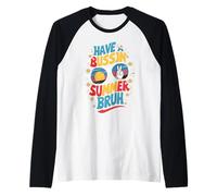 Have A Bussin Summer Brush Professor Dernier jour d'école Nous partons Manche Raglan