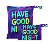 Have A Good Night Lot de 2 sacs à langer imperméables avec poignées pour la plage, la plage