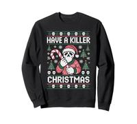 Have A Killer Christmas Funny Skull Santa Christmas Sweatshirt