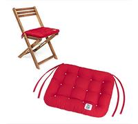 HAVE A SEAT Luxury - Coussin d'assise 40 x 35 cm - Coussin d'assise confortable pour chaises pliantes, chaises de balcon - Lavable jusqu'à 95 °C - Protection UV - Fabriqué en Allemagne (Lot de 2 - 40