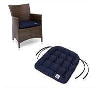 HAVE A SEAT Luxury - Lot de 2 coussins d'assise 48 x 46 cm - Confortables - Orthopédiques, résistants aux intempéries, lavables jusqu'à 95 °C, passent au sèche-linge - Fabriqué en Allemagne (48 x 46