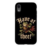 Have At Thee Frog Chevalier médiéval drôle Ren Faire Coque pour iPhone XR