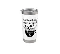 Have Cup of Positivi-Tea Mug Positive Quote Work Positivity Gobelet isotherme en acier inoxydable double paroi