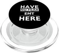 Have No Fear EMT is Here Cadeau Amusant Travail First Responder PopSockets PopGrip pour MagSafe