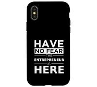 Have No Fear Entrepreneur is Here Cadeau Amusant Travail Humour Boss Coque pour iPhone X/XS