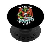 Have No Fear The DJ is Here Zombie Équaliseur de Musique d'halloween PopSockets PopGrip Adhésif