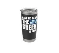 Have No Fear The Greek Is Here Grecs Gobelet isotherme en acier inoxydable double paroi