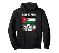Have No Fear The Jordanian is Here Jordan Flag Sweat à Capuche