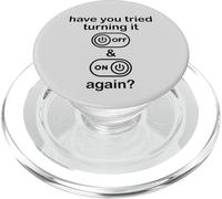 Have You Tried Turning It Off and on Again Sign,IT Dept Tech PopSockets PopGrip pour MagSafe