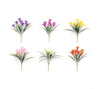 HavenDomicile Bouquet de fleurs sauvages artificielles en plastique de couleurs mélangées, décoration d'intérieur, fête de mariage, centre de table, 34 cm de long, affichage intérieur ou extérieur