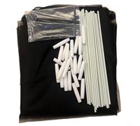 HavenDomicile Cloche tunnel en maille anti-insectes avec tiges en fibre pour protection du potager Noir 400 cm