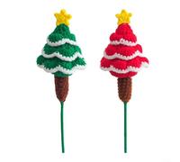 HavenDomicile Décoration florale de Noël fabriquée à la main en fil crocheté - 40 cm - Grande décoration festive pour couronne d'arbre ou centre de table (D)