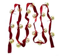 HavenDomicile Guirlande de Noël créative avec nœud et clochette - Décoration festive - 2,7 m de long (A)
