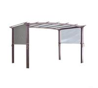 HavenDomicile Housse de rechange pour pergola, respirante, imperméable, anti-poussière et anti-UV avec tiges lestées pour patio, terrasse, porche (gris)