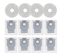 HavenDomicile Kit de remplacement pour aspirateur QV35A QR798 QR598 avec 4 chiffons et 8 sacs à poussière